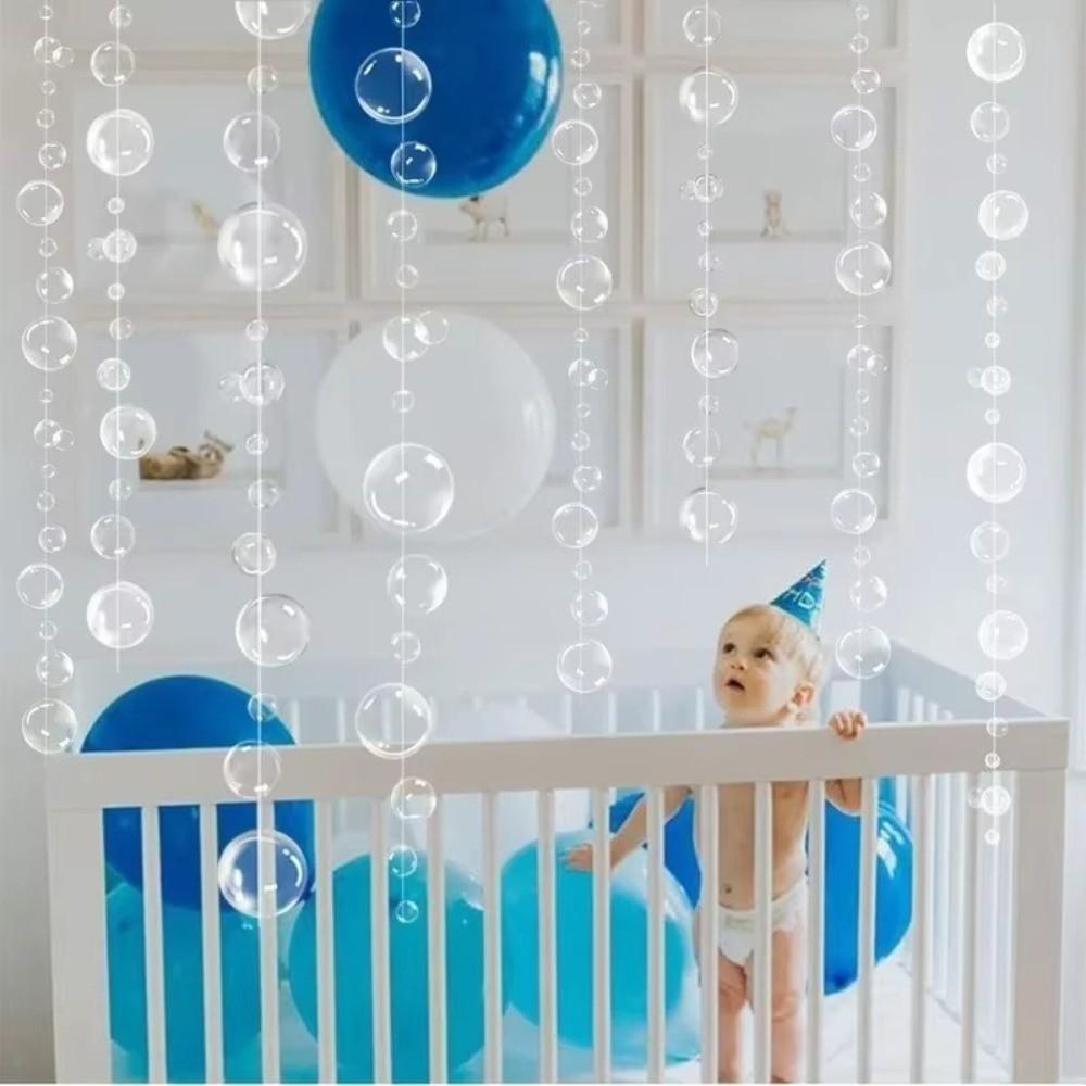 Transparent PVC Ocean Themed Party Decor 2m Party Favor Banners Bubble Hanging Banner Kids Party