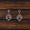 Handmade Garnet Dangle Earrings: 925 Sterling Silver Drop Jewelry