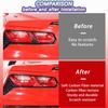 Tail Light Lamp Partition Plate Cover Sticker Trim Compatible with Corvette C7 Stingray 2014-2019 Soft Carbon Fiber 2PCS Tail Light Panel Decorative