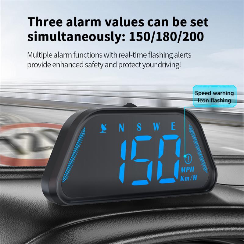 G23 Universal Digital Gps Speedometer Color Font Hd Lcd Projection Car Hud Multi Functional Tester Head Up Display
