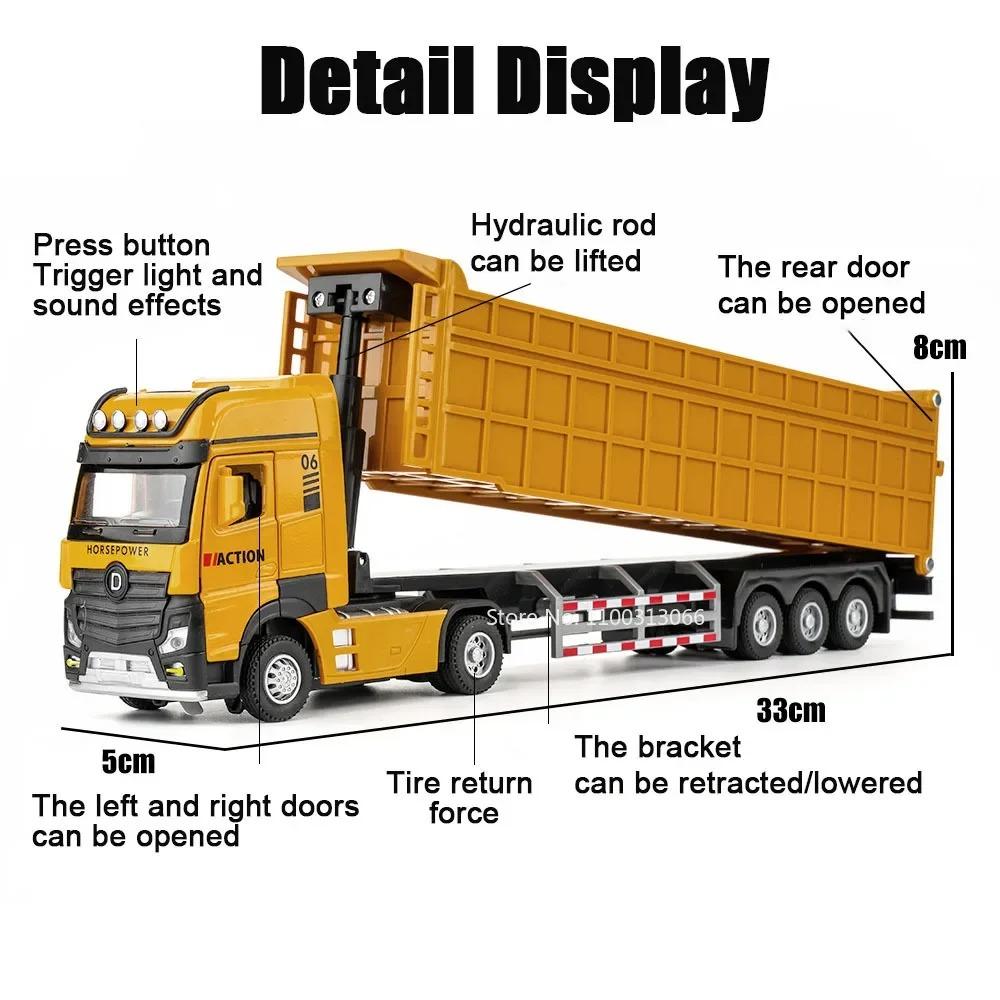 ABAE1 1/50 Oil Tank Truck Alloy Engineering Cars Dump Truck Model Toys Diecasts Natural Gas Tanker Sound Light Water Spray Boys Gifts