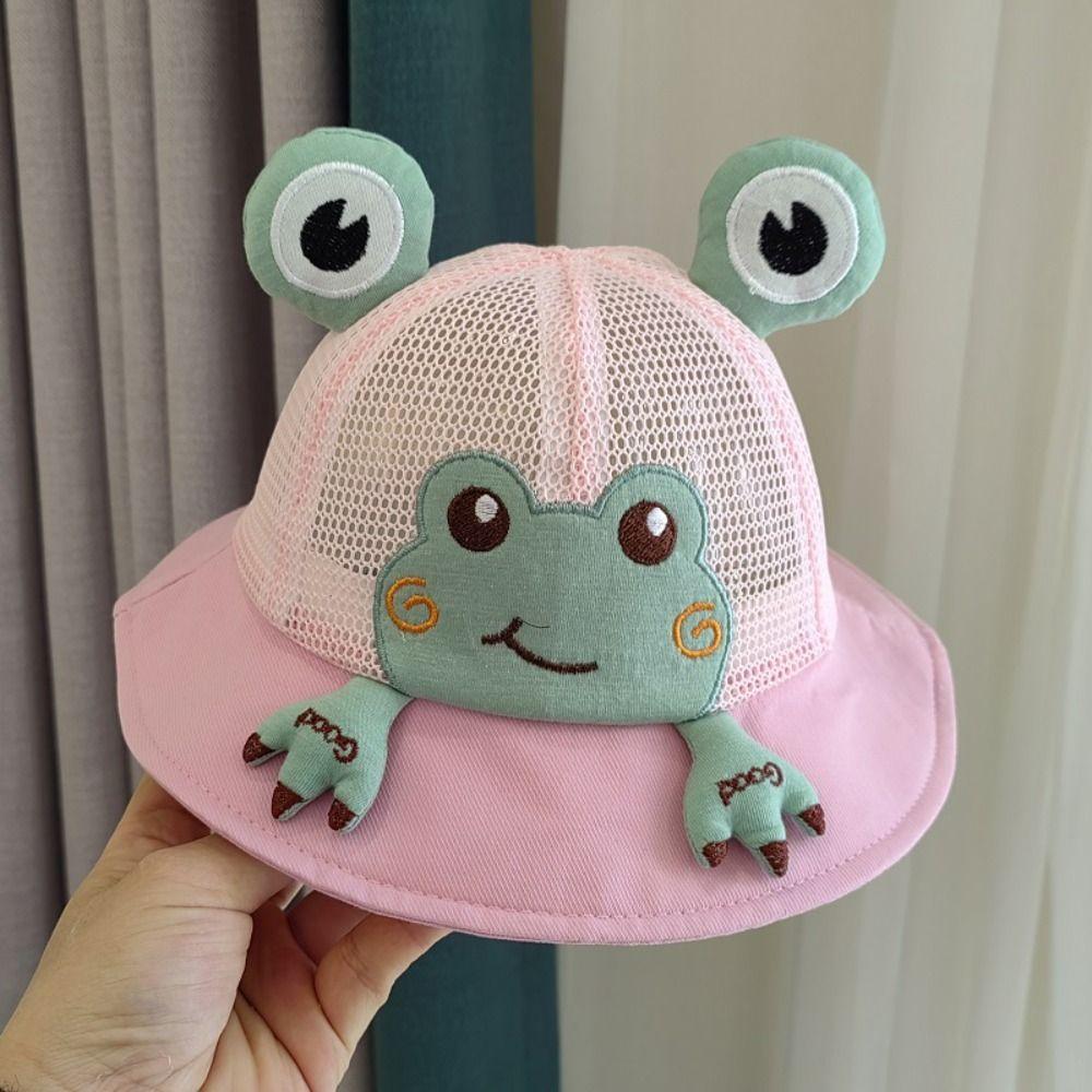 Buy Cartoon Frog Bucket Hat Thin Mesh Sunscreen Cap High Quality