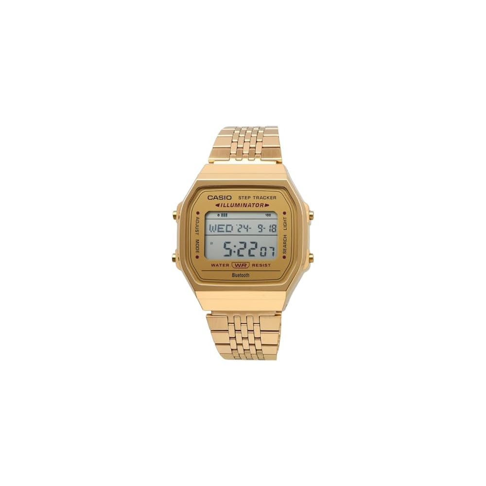Casio ABL-100WEG-9A Bluetooth Digital Watch with Step Tracker Unisex Gold