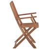 VidaXL Lot de 8 Chaises Pliables d'Extérieur, Sièges de Terrasse, Chaises de Balcon, Meubles de Patio Jardinage, Bois 3075084