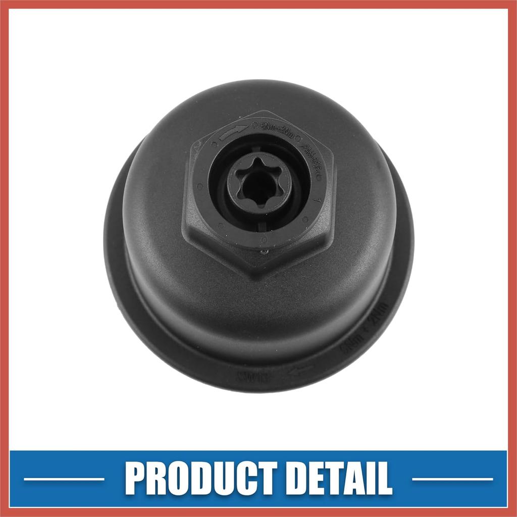 ACROPIX Engine Oil Filter Housing Cover Cap No.11428575907 for BMW X1 28i 2.0L 2016-2019 for BMW X2 2018-2019 Plastic Black Car Parts