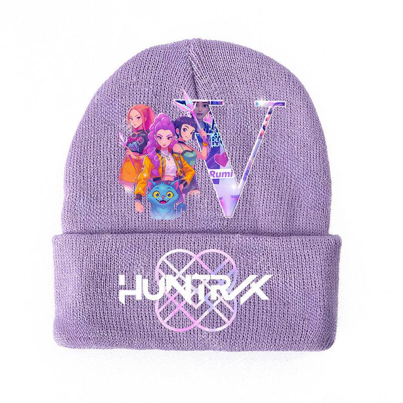KPop Dem0n Hnuters Strickmützen Winter Warme Winddichte Mütze Anime Beanie Kinder Kinder Mützen