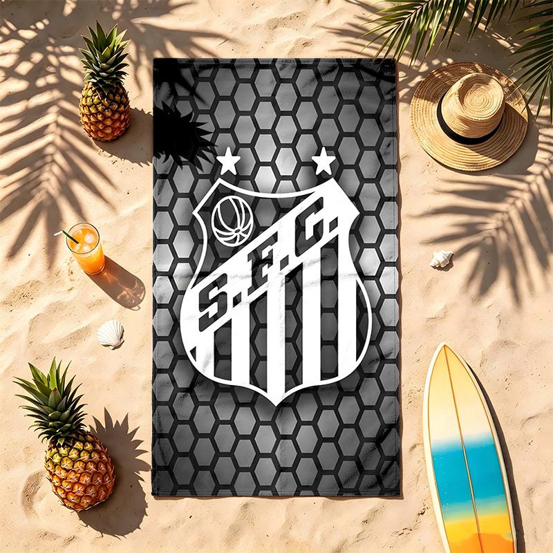 Santos Futebol Clube (5) Theme Beach Towel Sand Resistant Soft And Comfortable Suitable For The Pool Camping Yoga And Diving A Travel Essential