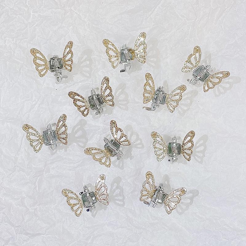 10pcs/set Women Girls Cute Butterfly Shape Small Hair Claws Ponytail Sweet Decorate Hair Clips Hairpins Hair Accessories