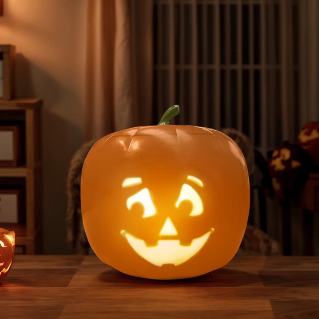 Ambient Lighting Talking Animated Pumpkin with Built in Video Projector Speaker Light Up Pumpkin Mini Ornaments DIY Accessories