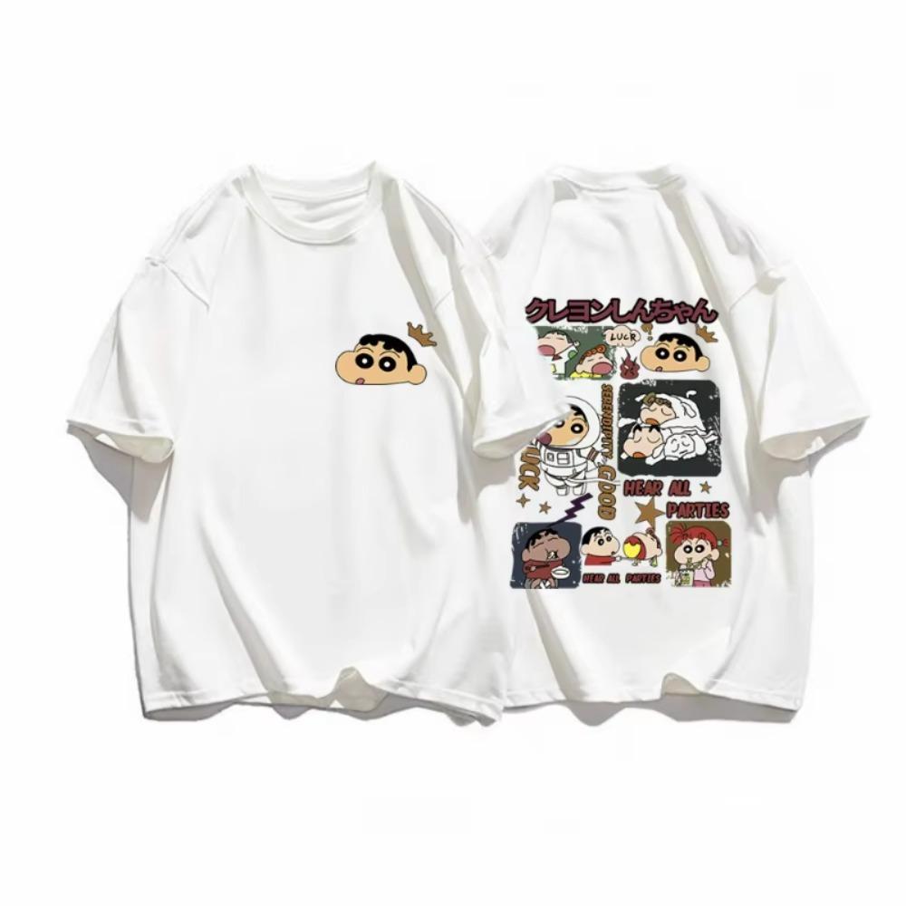 2025 Summer Unisexs Clothes Streetwear Print Cartoon T Shirt Short Sleeve Tops Unisexs and Womens Clothes Cotton T Shirts