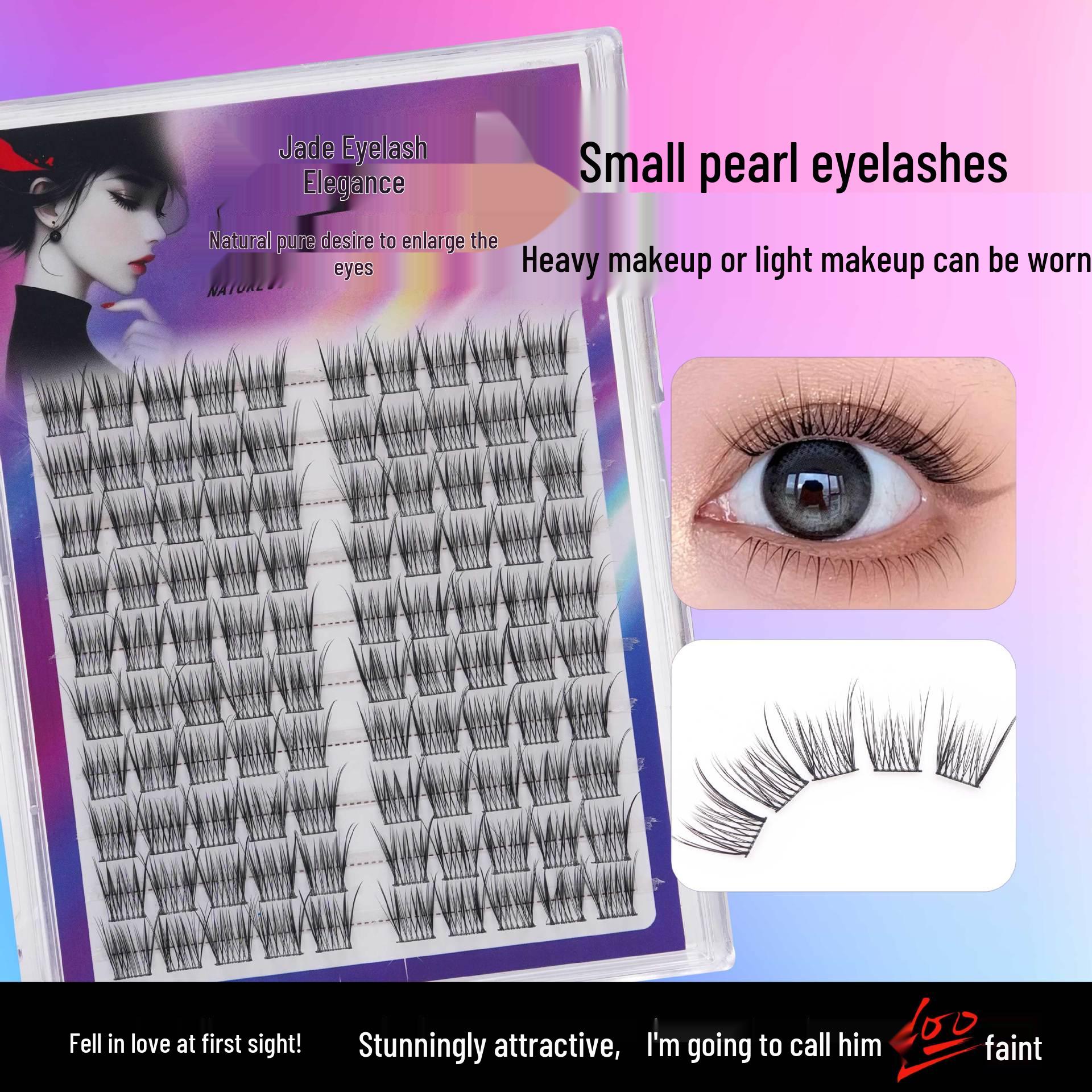 

Mermaid Pearl Cluster False Eyelashes – Natural, Fine Stem, Oxygen Girl