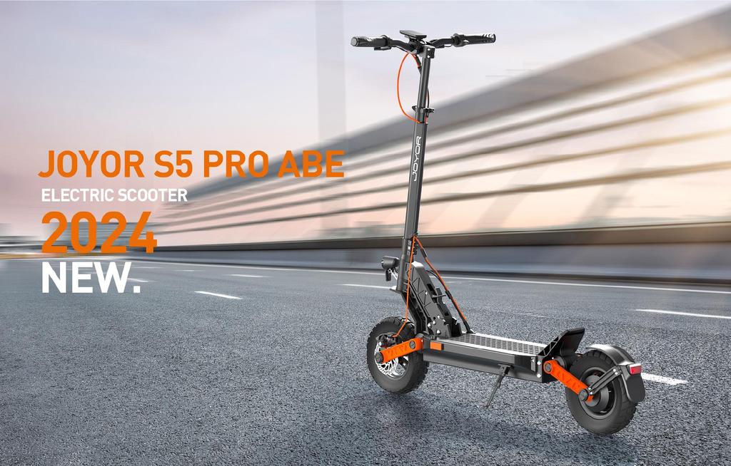 JOYOR S5 Pro (ABE) Electric Scooter 500W Motor, 48V 26Ah Battery, 10" Tire, 20km/h Speed Adults E-scooter