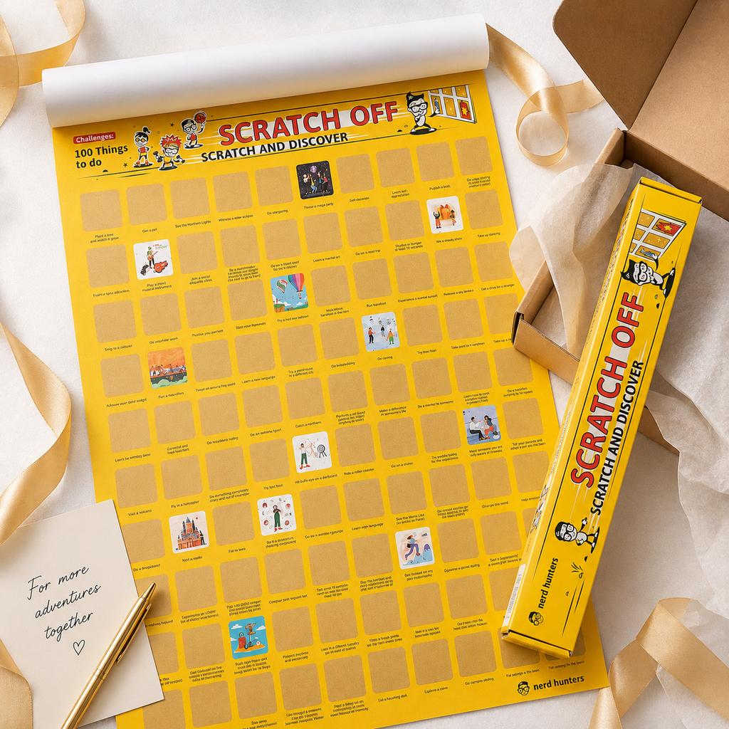 Scratch Off 100 Things - Plakat Lista Rzeczy Do Zrobienia Zdrapka A2