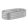 Metal Raised Garden Bed, 1.2 X 0.6 X 0.3 M Oval Outdoor Galvanized Planter Garden Box, Open Bottom Design, Large Planter Raised Bed for Growing