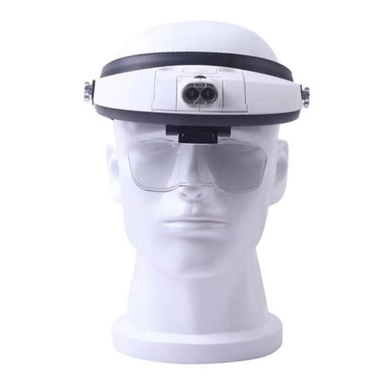 Hands Release LED Headlamps Magnifier for Beekeeping High Clear Lens for Insect Observation and Queen Rearing