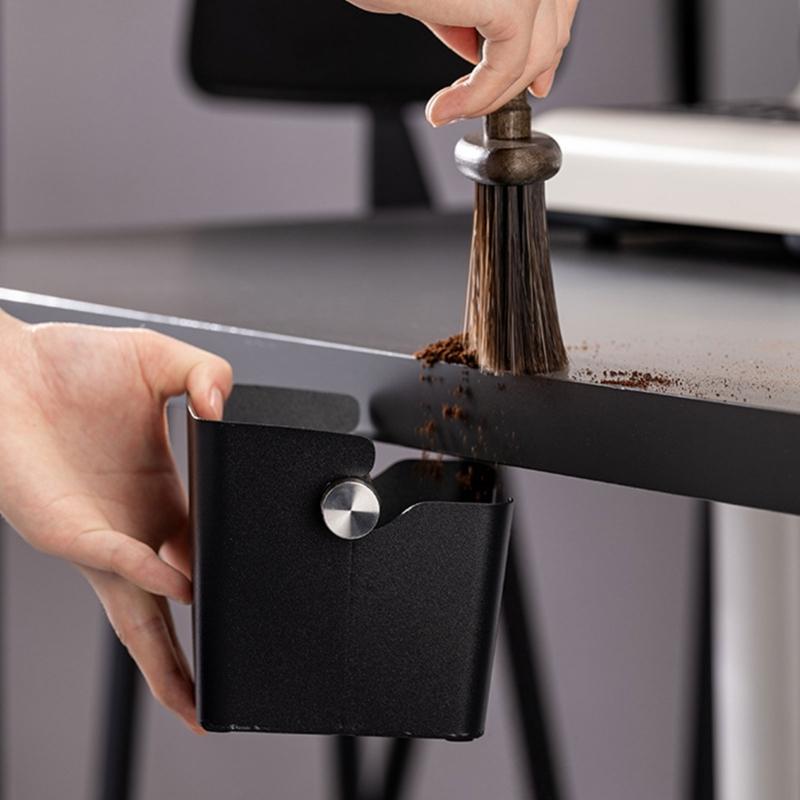 Small Coffee Grounds Box Stainless Steel Espresso Dump Bin Coffee Knock Box Coffee Waste Box Coffee Accessories