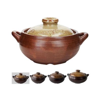 Korean Mud Glaze Earthenware Pot Blue Technique Ceramic Pot Korean West Coast Mud Loess Ramen Pot Earthenware [powder Design] Heat-resistant