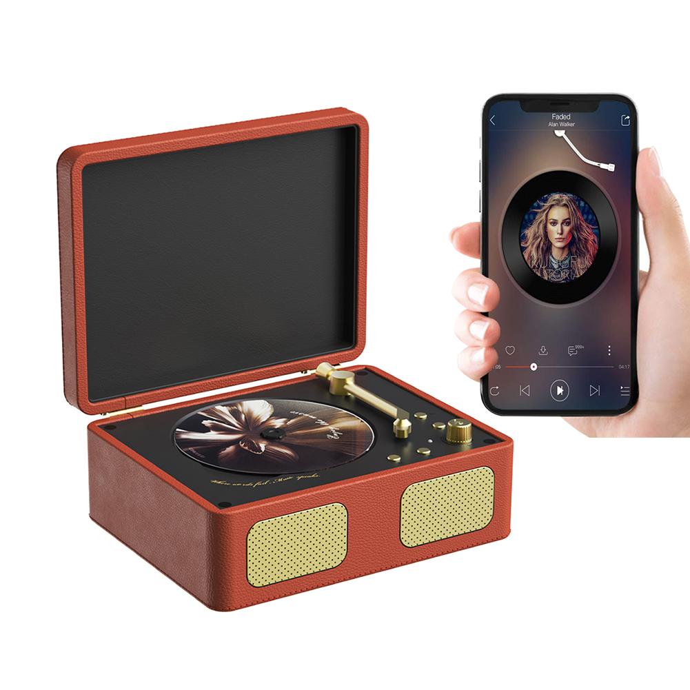 Retro CD Player 3.5mm AUX Bluetooth-Compatible 5.4 Portable CD Player with Remote Control Wireless CD Player for Music Lover