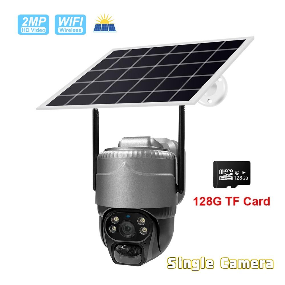 Single/Binocular Solar Surveillance Camera WiFi/4g Wireless Connection Waterproof Night Vision High-definition Security Monitoring