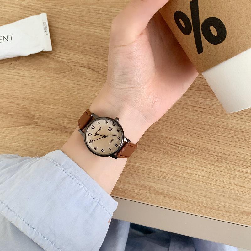 Watch Female Student Junior High School High Value Simple Temperament Female Retro Style Test Female Junior High School Student Quartz Watch