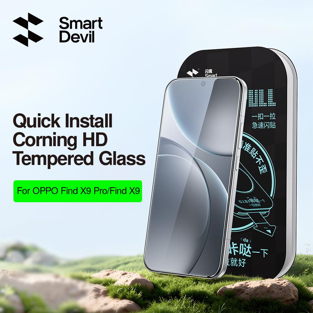 SmartDevil Tempered Glass Film for OPPO Find X9 Ultra X9 Pro X9 HD Clear Screen Protector Corning Glass Anti-scratch 1