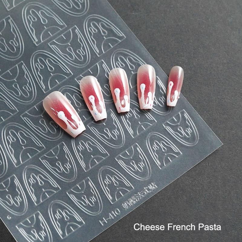 Flocon de neige creux transparent Feux d'artifice Cheval Autocollants pour ongles Pochoir aérographe Année du Cheval Série Nouvel An Décoration Autocollant pour ongles