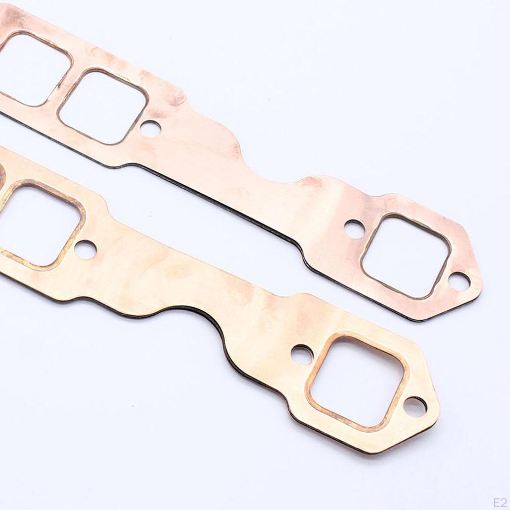 2pcs SBC Oval Port Exhaust Gasket Seal 27 305 350 383