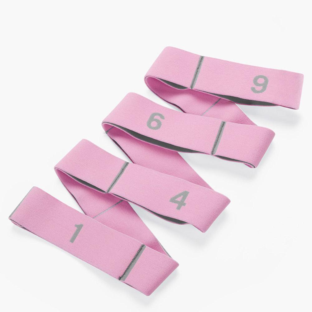 Yoga Stretching Band 9 Loops High Elasticity Fitness Exercise Resistance Bands For Yoga Pilates Gym pink #1