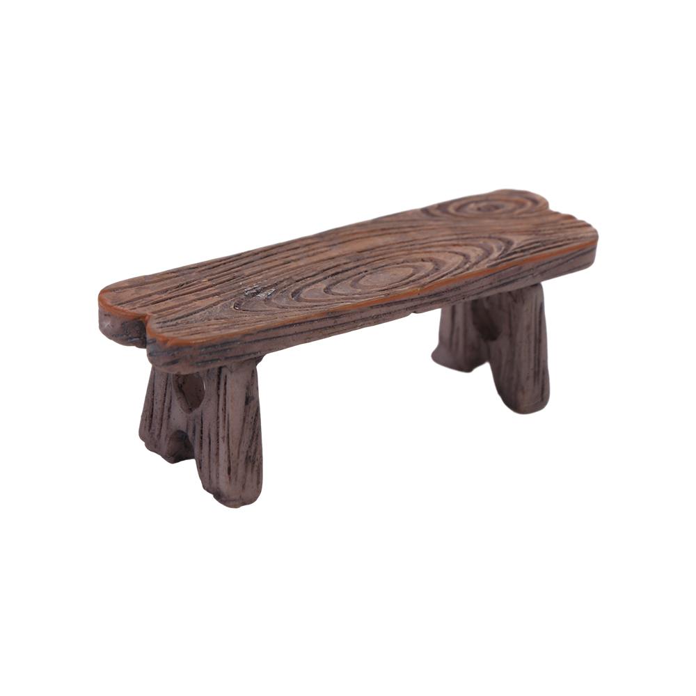 Mini domeček pro panenky Dřevěná stolička Dřevěná stolička Pohádkové zahradní miniatury Dekor Domky pro panenky pro vlastní potřebu