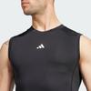 Adidas Techfit Compression Training Sleeveless Tee Black Men Streetwear JE6694