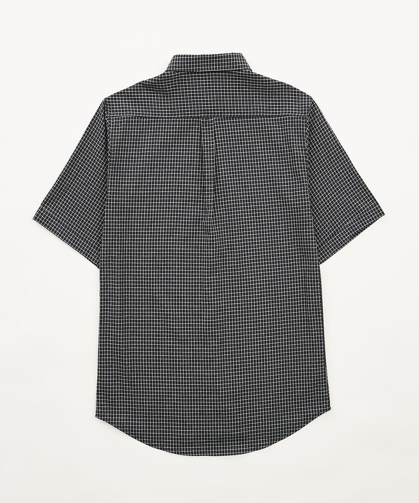 RUONINE Check Short Sleeve Shirt Gck_Navy(L)
