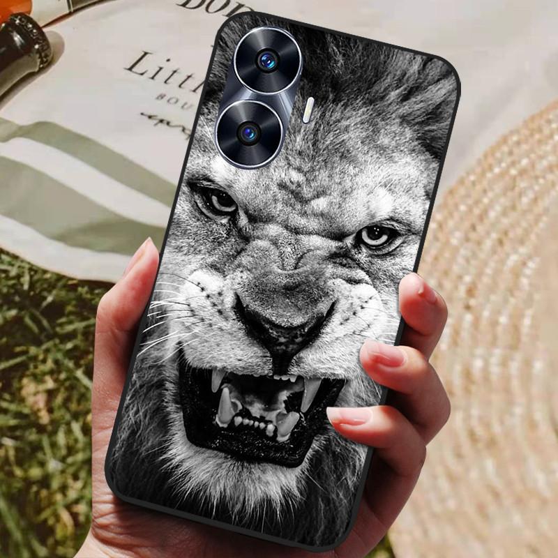 Per Custodia Realme C55 Silicone Morbido TPU Cover Posteriore per Oppo Realme C55 Telefono Globale Custodie Realme C 55 4G 6.72" Protezione Cover Borse