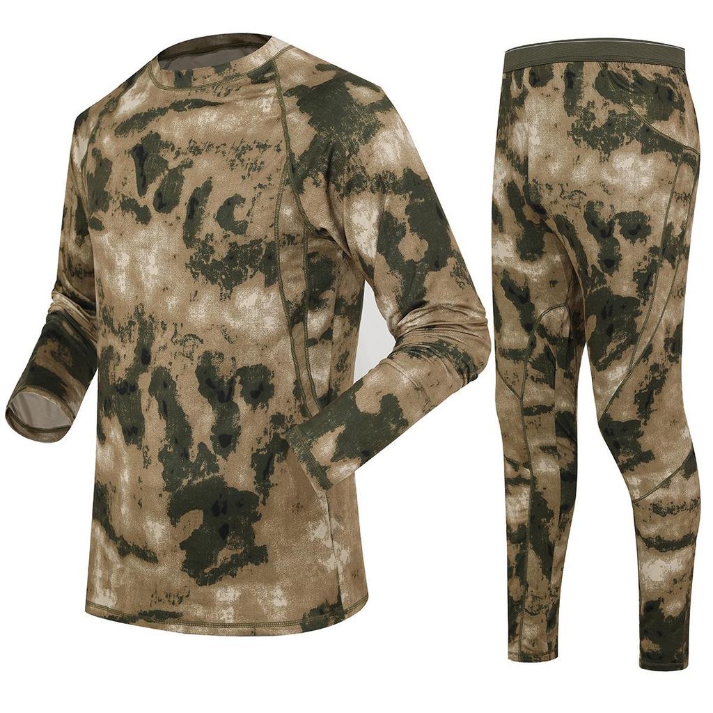 Set Intimo da Ciclismo in Pile Mimetico Tattico da Uomo per Esterno