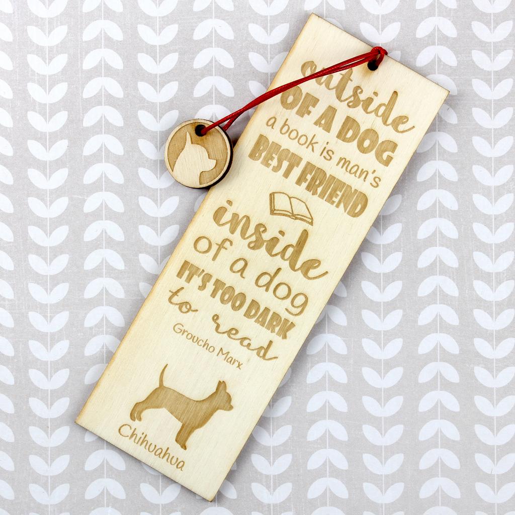 Chihuahua short-haired, Chihuahua smooth - dog bookmark, personalized bookmark, gift for bookworm from Art-Dog brand