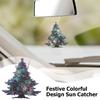 2D Christmas Tree Ornament Sun Catchers Stained Glass Stained Glass Effect Holiday Ornament Collectible Home Xmas Decoration
