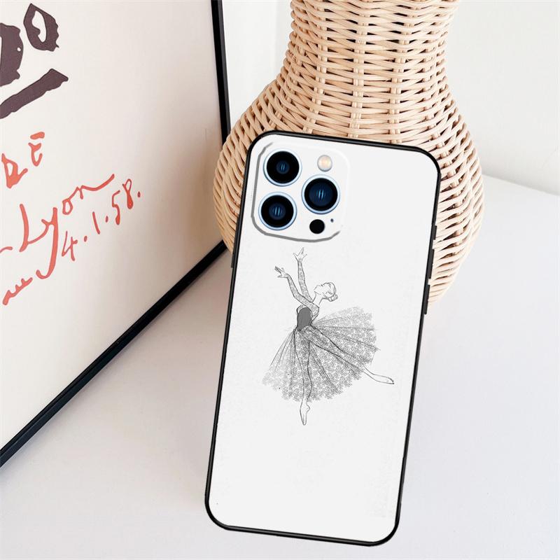 Ballett Tanz Handyhülle Für iPhone 16 Pro Max 15 14 13 11 12 17 Pro Max mini 15 16 Plus 16e 17 Air Cover