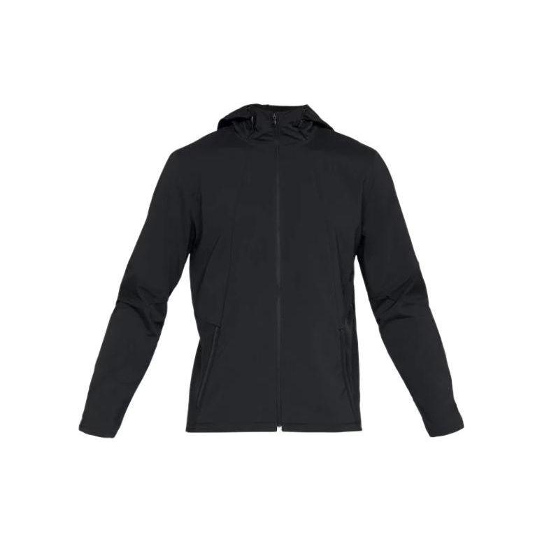 

Under Armour Solid Color Hooded Zip Jacket Men Jackets Black 1320950-001 S