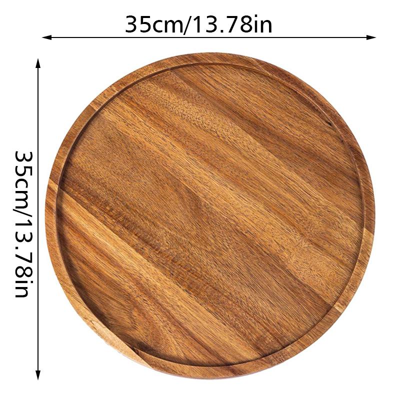 Handmade Candle Plate Fruits Round Wooden Tray DIY Natural Materials Wedding Party Meal Plate Desserts Snacks Sundries Accessories