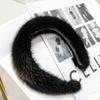 Hot Sale Women Luxury Winter  Mink Fur Headbands High Quality Real Fur Hair Band Lady Fashion Hair Hoop Furry Gift