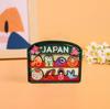 Japanese Epoxy Wood Refrigerator Magnets - Cute Cartoon Cultural Souvenirs, Soft Magnetic