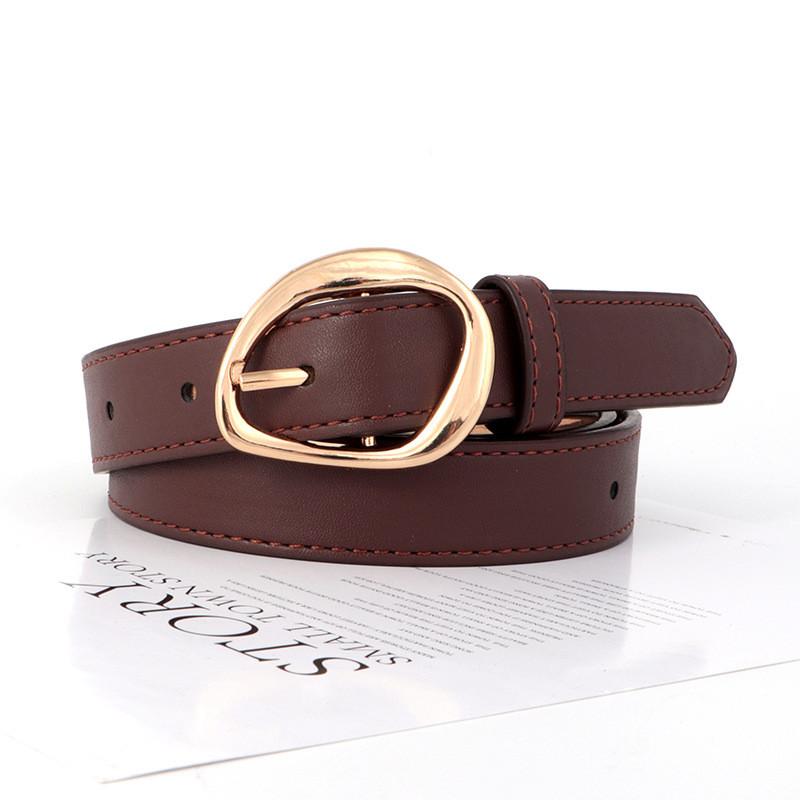 Belt Leather Vintage Women Versatile Decorative Waistband Casual Jeans Strap