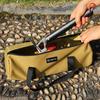Outdoor Camping Tent Stake Bag Canvas Double Layer Camping Tent Peg Nail Storage Bag Tent Accessories Extensive Use