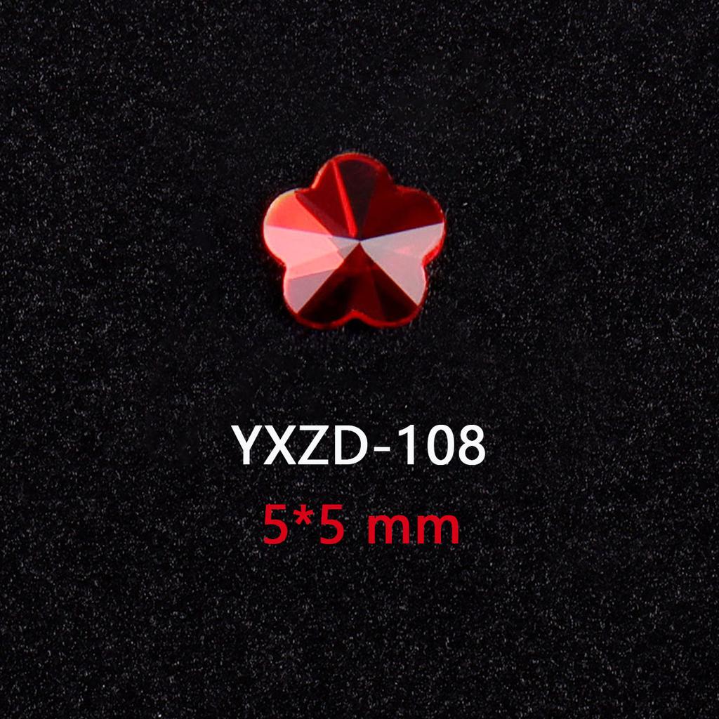 1440 Glas Diamanten mit flachem Boden, Große Rote Spezialgeformte Nagelkunst-Diamanten, DIY Trage-Nagel-Accessoires, Materialien, Spezialgeformte Diamanten