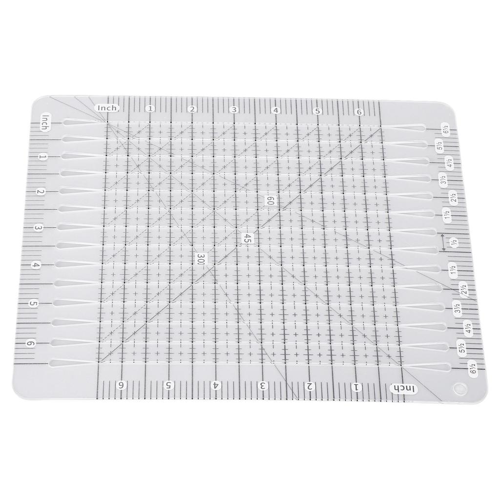 6.5x6.5in Quilting Ruler Acrylic Clear Quilting Template for Cutting Fabric Pieces Sewing Supplies