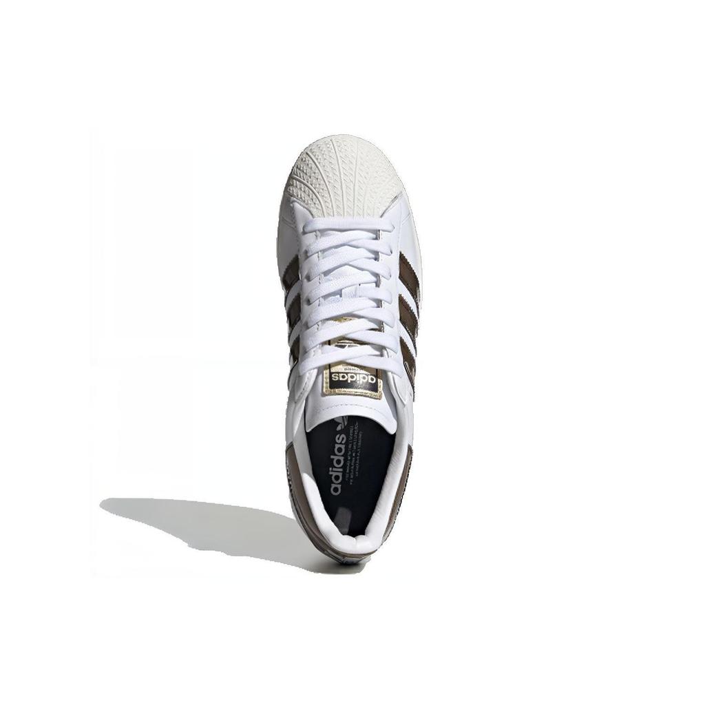 Adidas BlackPinkAdidas Originals Superstar Bold 'White Brown' Women's FV3356