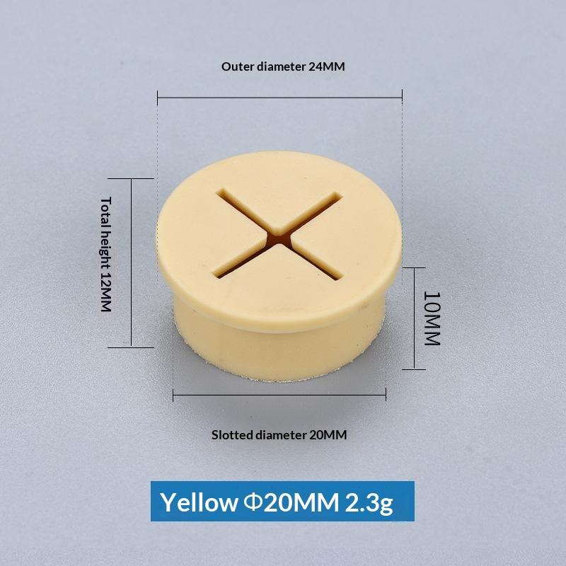 10PCS Round Desktop Cable Hole Cover Non-slip Desk Port Grommet for Home Office PC Computer Table Cable Organizer