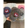 Retro Washing Cowboy Baseball Cap with Bows and Curved Brim Baseball Cap Showing Face Small Sunshade Versatile Soft Top