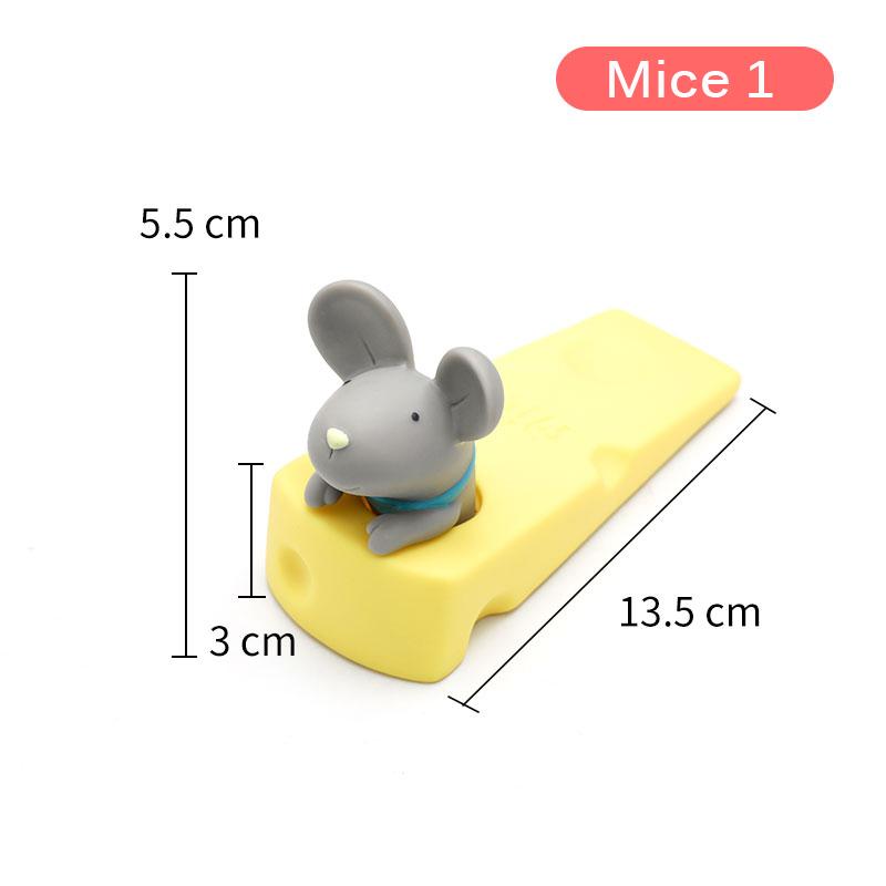 NAIERDI PVC Silicone Door Stopper Creative Cartoon Door Stops Non-punch Sticker Door Holder Furniture Cute Child Door Hardware
