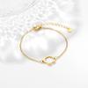 Flower Charm Bracelet for Women Grils Stainless Steel Fashion Jewelry Gift