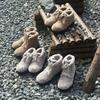25 Autumn and Winter New Teddy Velvet Thick-soled Heightened Odd-headed Imitation Lamb Wool Snow Boots Women's Medium and Long Fluffy Boots